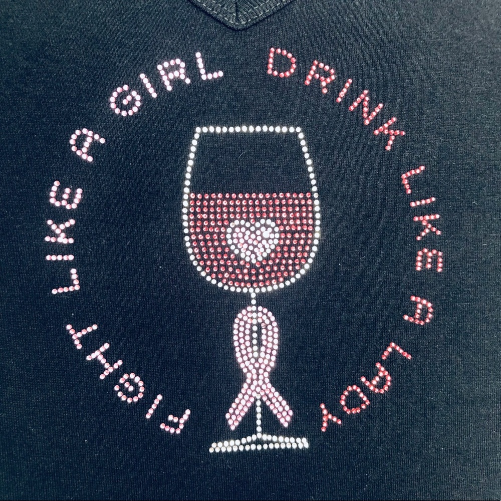 Chris & Stuff "Fight Like A Girl" T-Shirt Black M